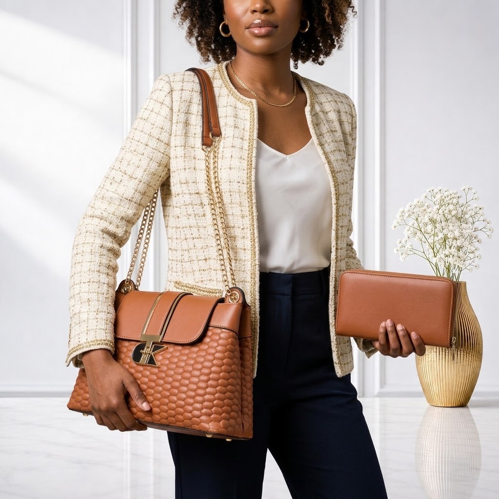 Stylish Women Crossbody Bag 2in1 CTK - Image 5