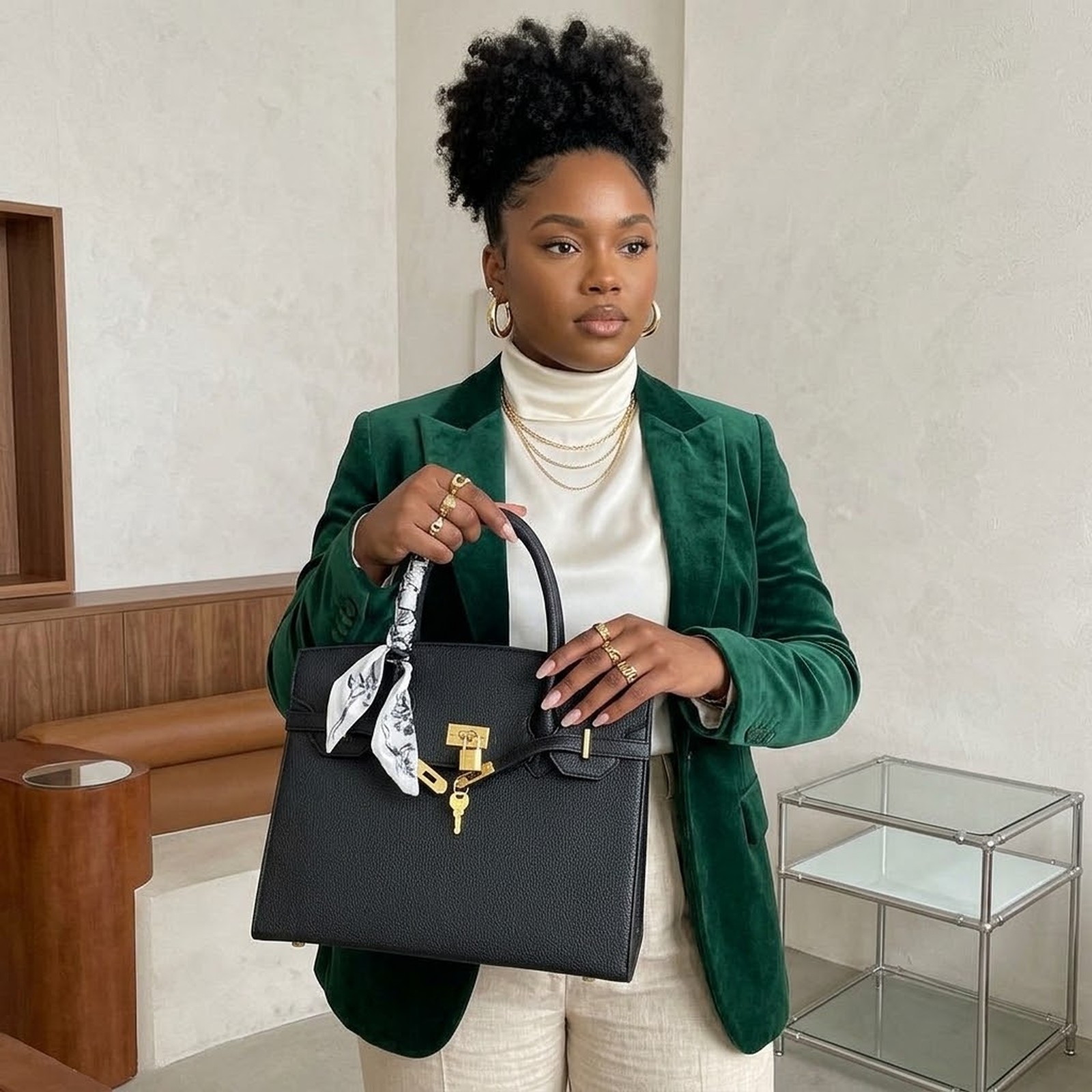 Women Trendy Bag with Purse - Image 3