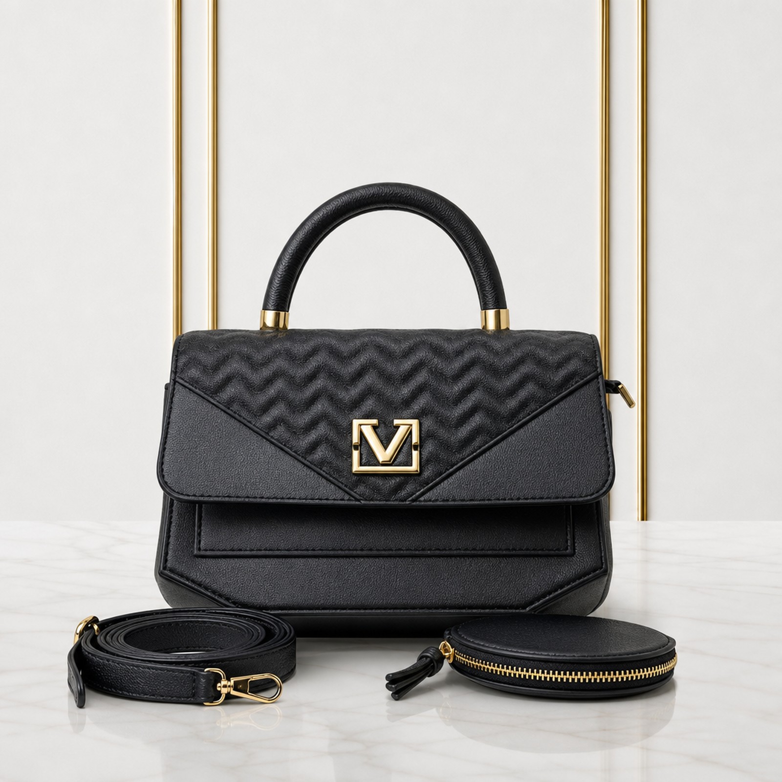Fashion Ladies Beautiful Crossbody Bag 2in1 (ME) - Image 3