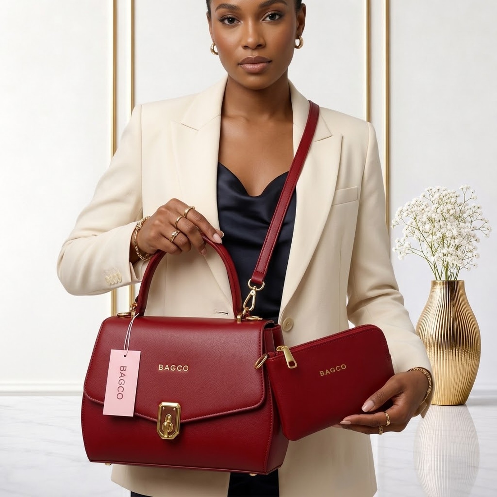 Exotic and Luxurious Bag For Professional Ladies 2in1 (ME) - Image 6