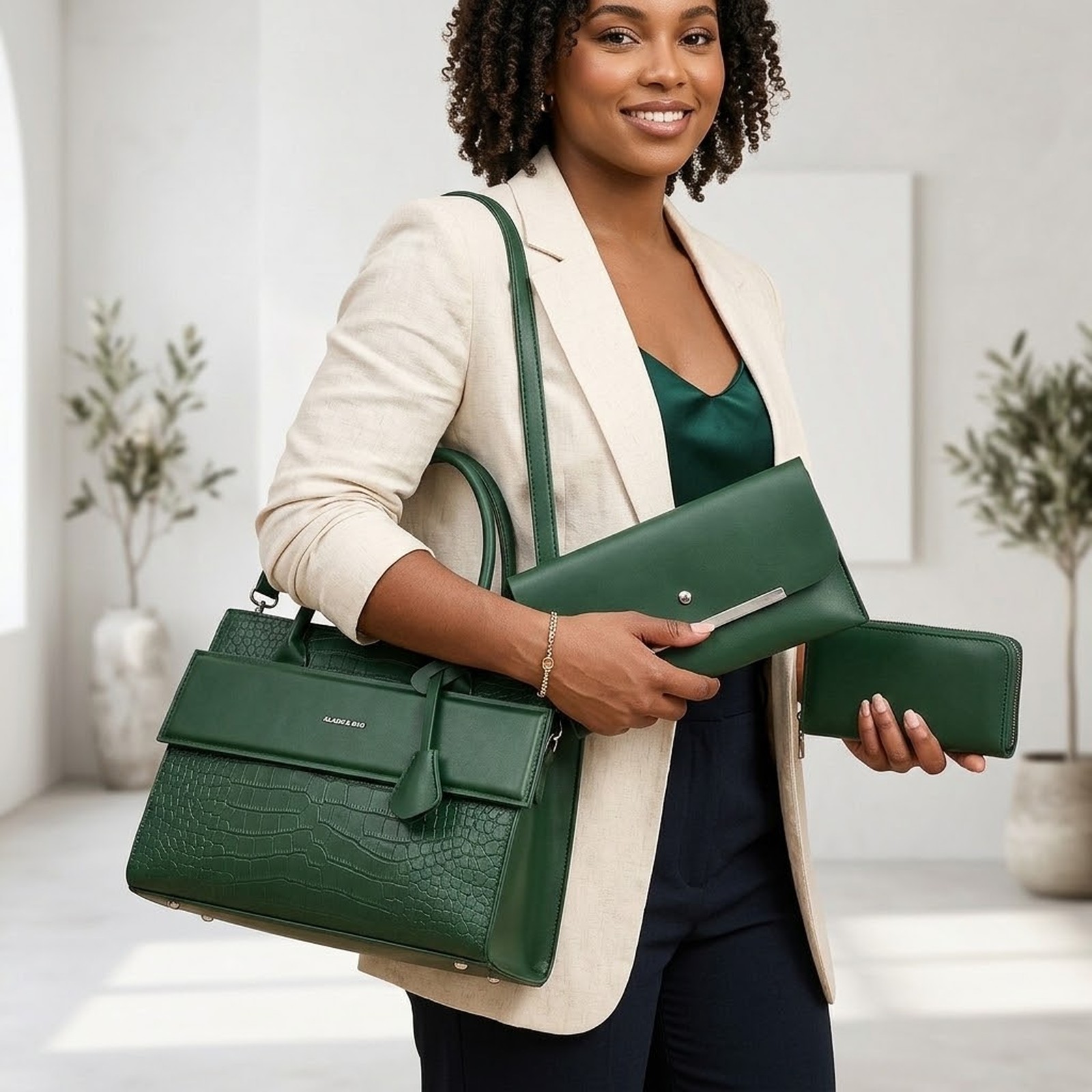 Fashionable Ladies Bag 3in1 CTK - Image 5