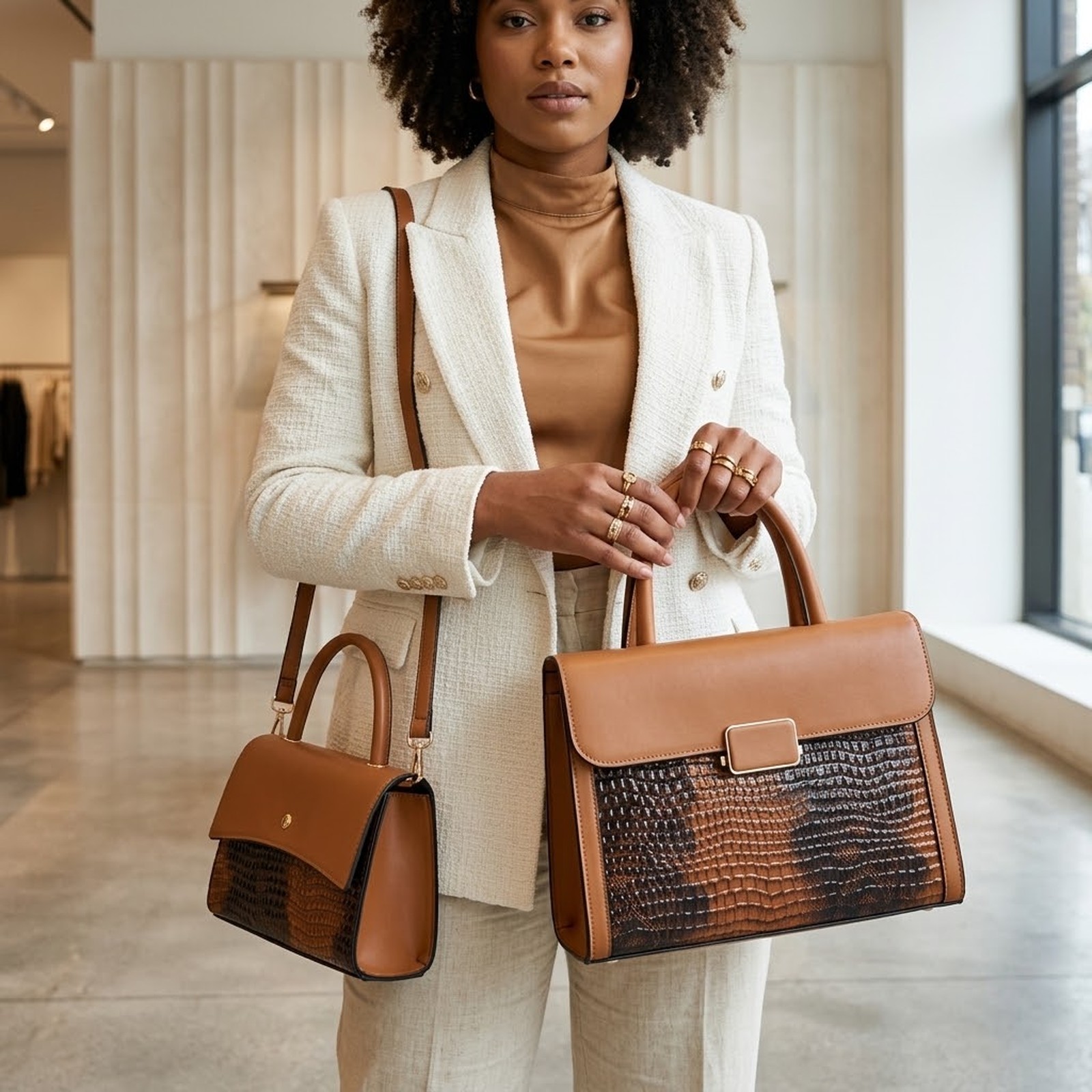 Luxurious Looking Ladies Handbag 2in1 - Image 4