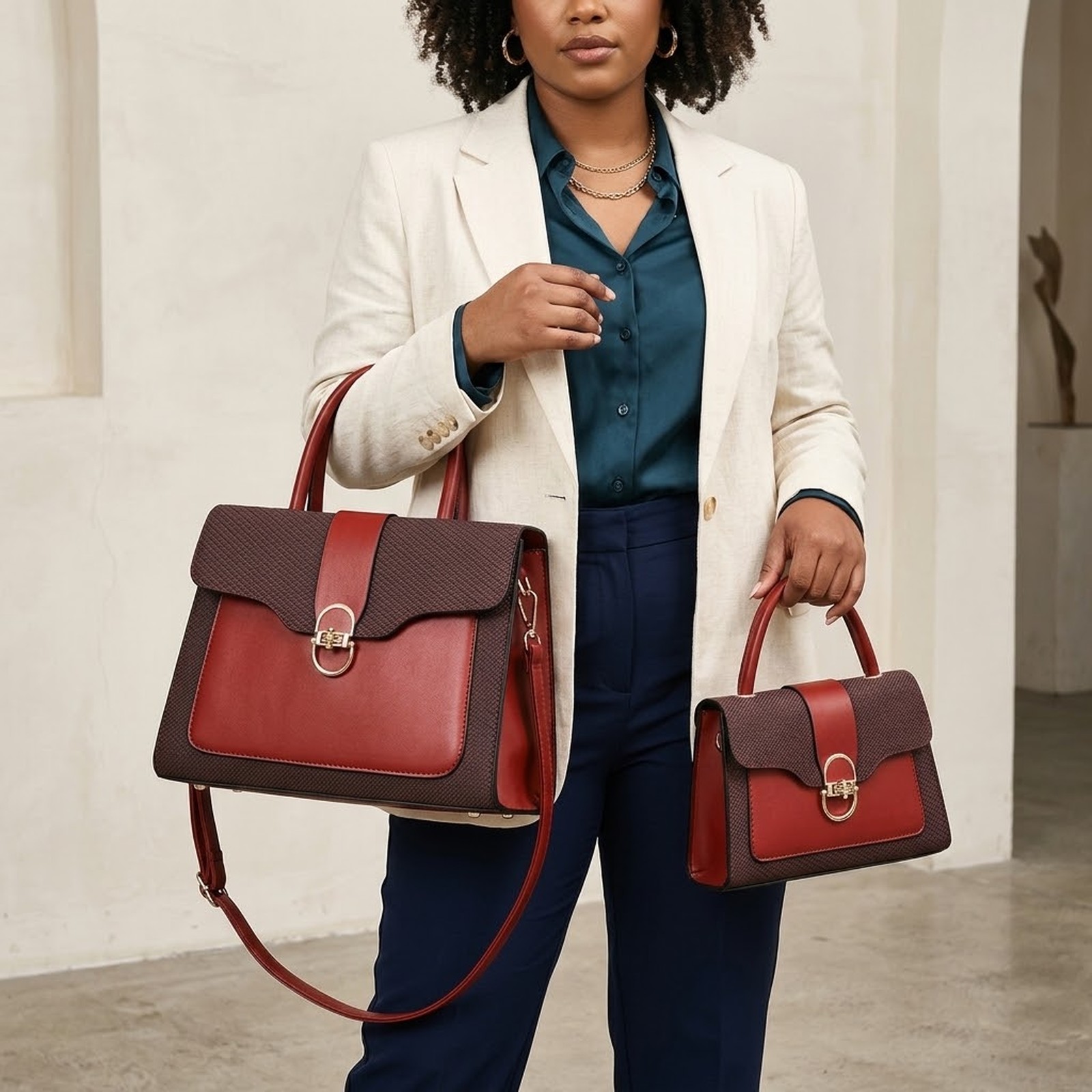 Fashionable Ladies Buckle Bag CTK - Image 5