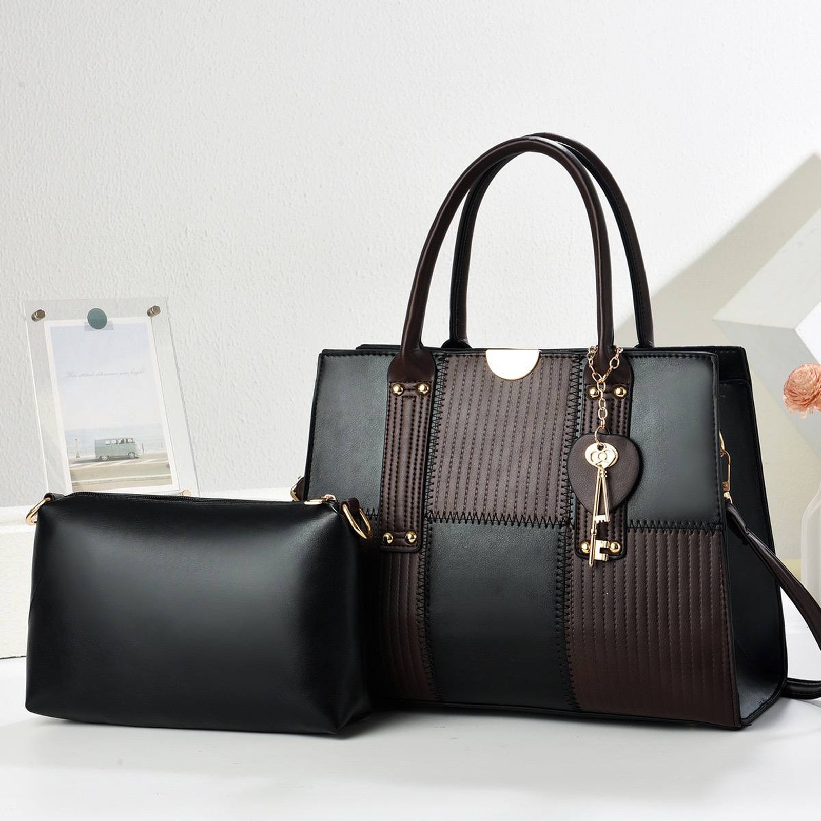 Trendy Women Fashion Designer Bag 2in1 - Image 2