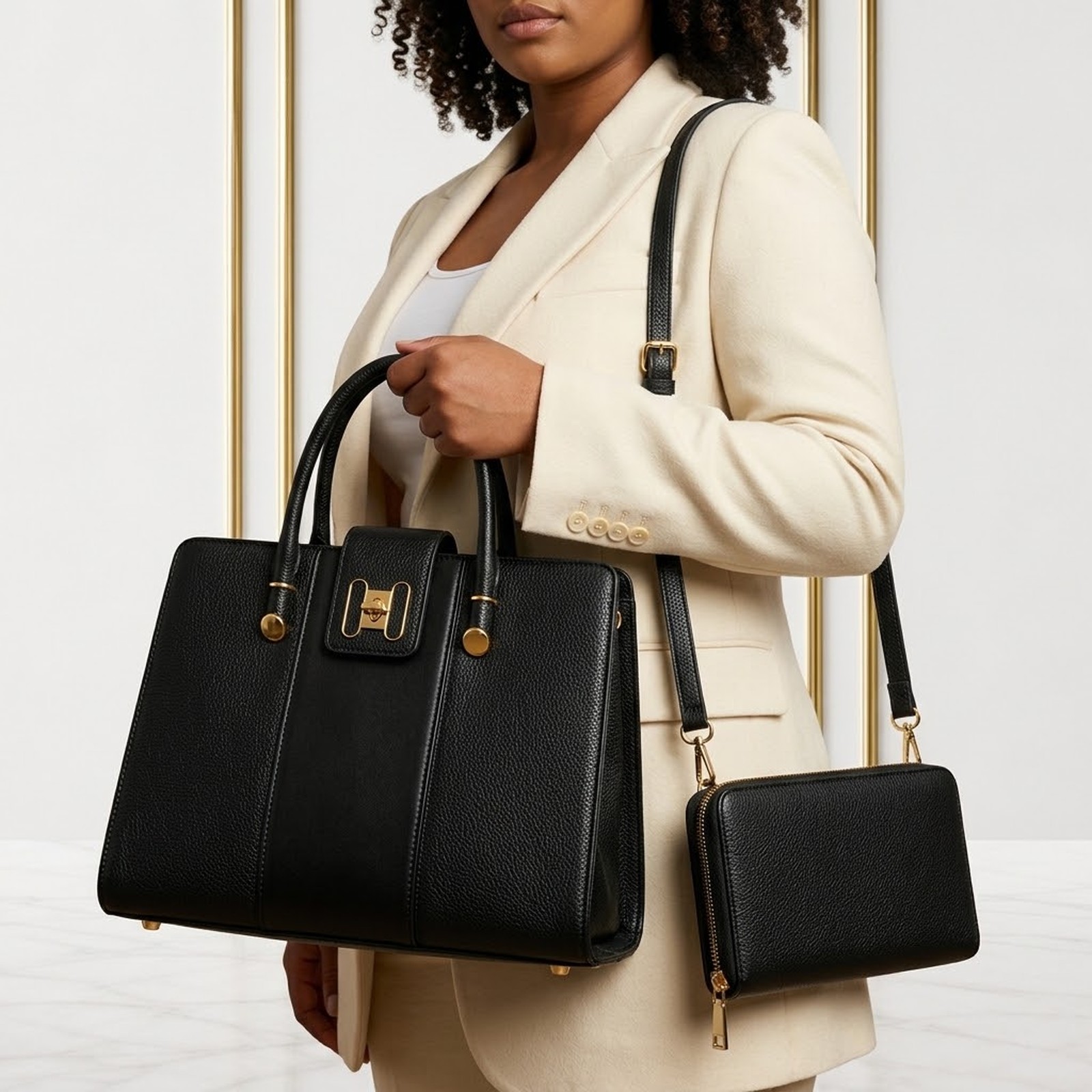 Fashionable Women Big Hermes Handbag CTK - Image 4
