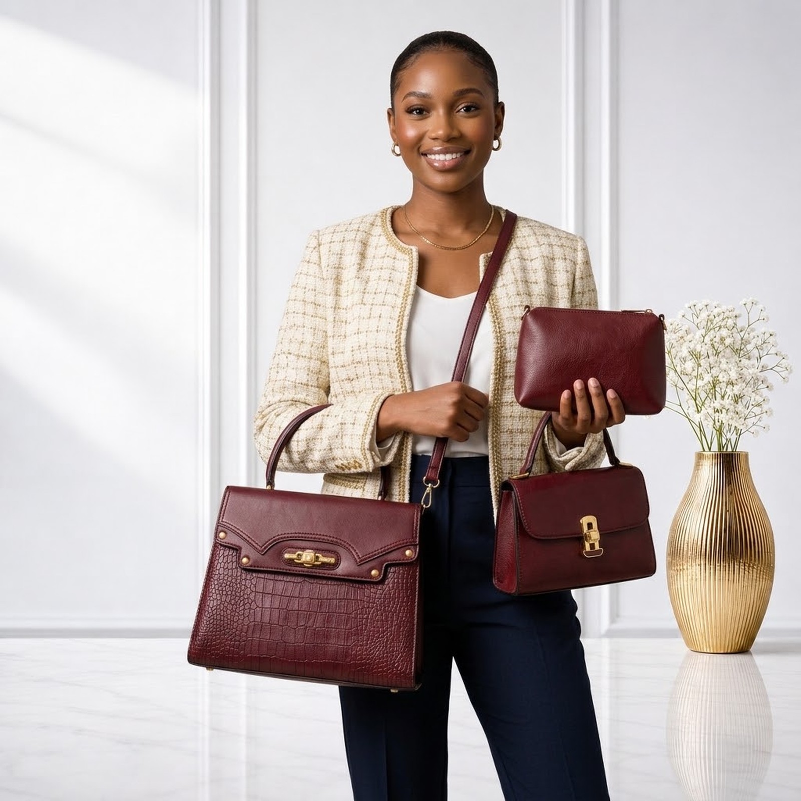 Trendy Ladies Fashion Bag 3in1 CTK - Image 5