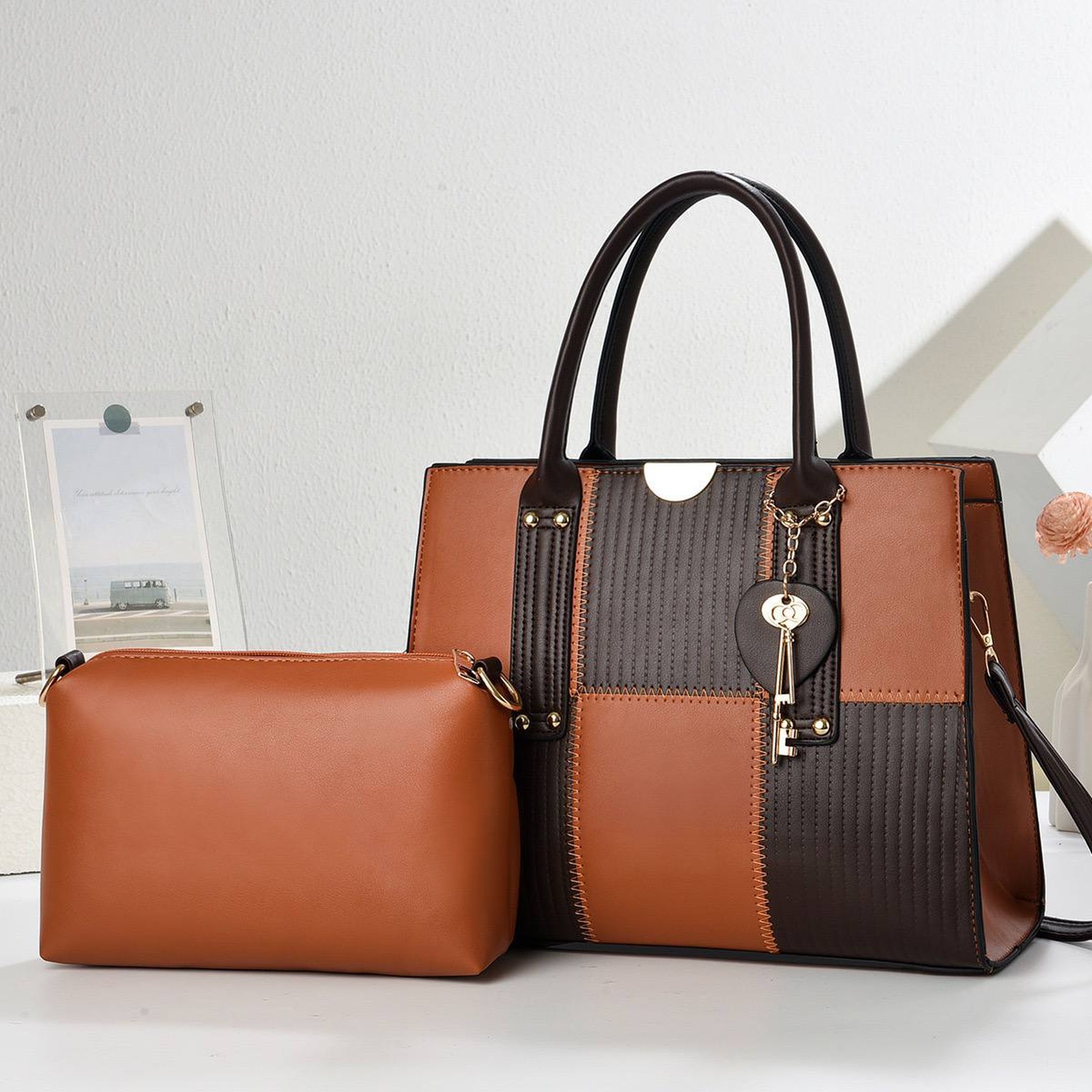 Trendy Women Fashion Designer Bag 2in1