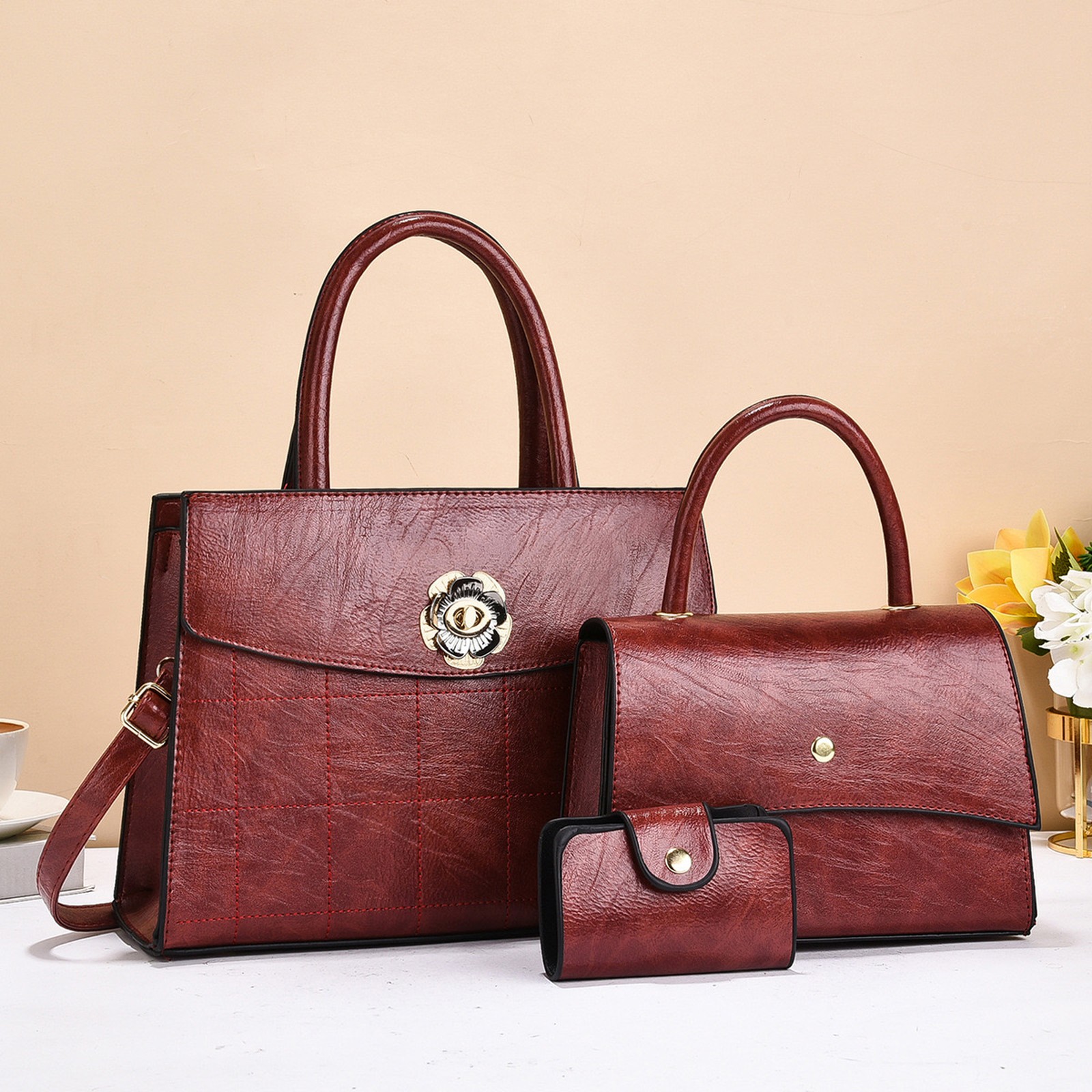 Trendy Ladies Fashion Bag 3in1 CTK - Image 4