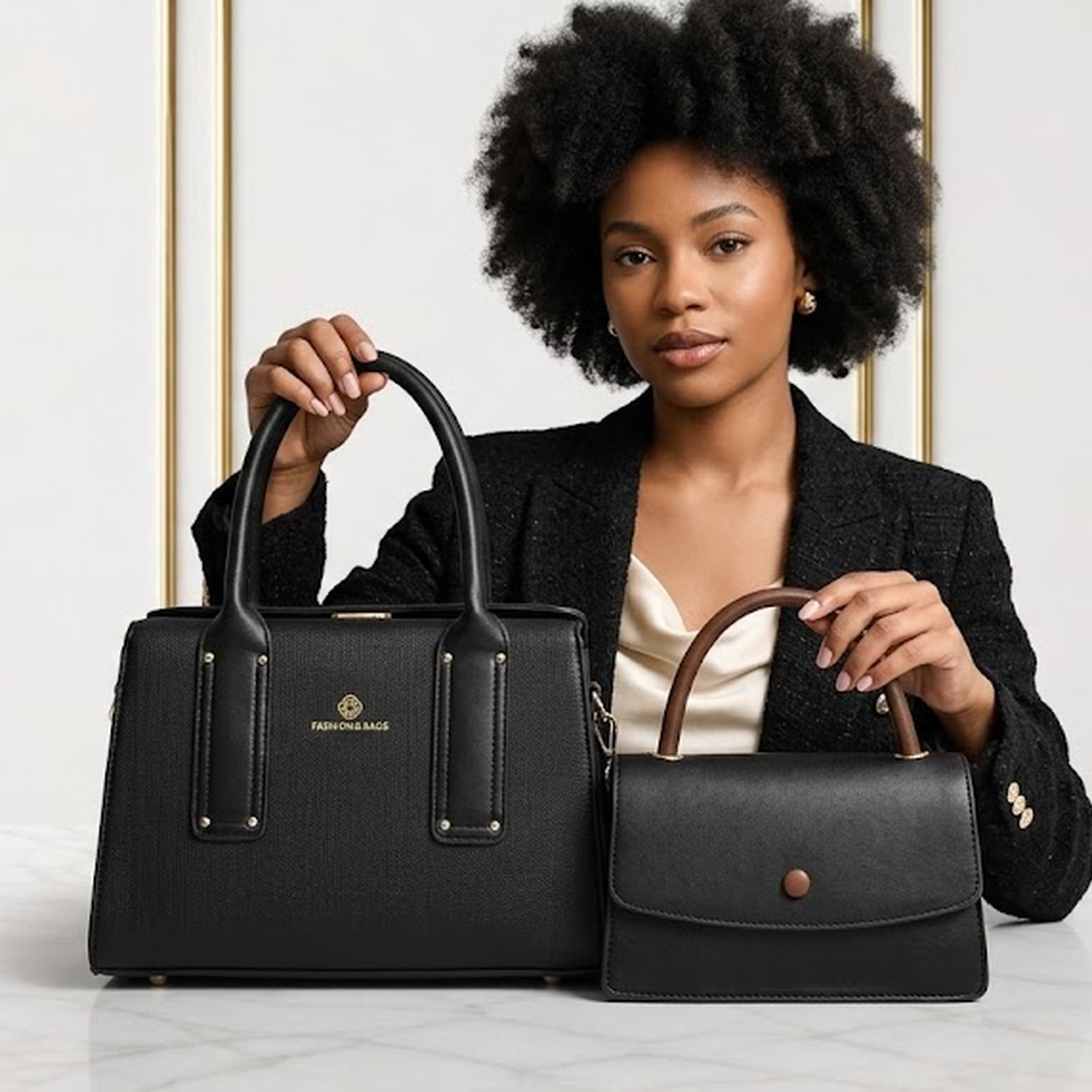 2in1 Women Fashion Handbag - Image 3